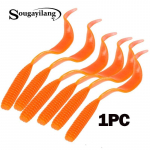 Sougayilang Big Pehme peibutis silikoon 10 tk kunstlik 18,5 cm usss&ouml;&ouml;t kalastustarvete Umpan Pancing jaoks oranž