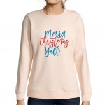 Ultrabasic &reg; - Naiste tr&uuml;kitud graafiline dressipluus Merry Christmas Y all Small tume imperial sinine v&auml;rv