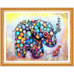 Teemant-&uuml;mmargune puurvaik Multifilm Elevandipildi tikandid T&auml;iskomplekt lastele Kingitus K&auml;sit&ouml;&ouml; Hobi 20X30CM