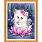 V&auml;rvikad pildid &uuml;mmargune 5D teemantmaal t&auml;is, kasside teemanttikandid, isetegemine, kristallristpiste 20X30CM