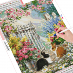 Teemantmaaling K&uuml;&uuml;liku ristpistes Teemantmosaiik maastik t&auml;isruudu teemanttikandid 20X30CM