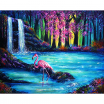 Teemantmaaling Flamingo Teemantmosaiik Teemanttikandid Ristpistes Pilt kivikividest Loomadekoratsioon 20X30CM