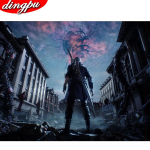 5D DIY Teemantmaal Talvine T&auml;is&uuml;mmargune Rhinestone maastik Teemanttikandid Ristpistes Loomad Oravade Dekoor 20X30CM