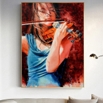 DINGPU 5D DIY Teemantmaal Ristpistega T&auml;is&uuml;mmargune puur Teemanttikandid Rhinestone j&otilde;ulukunst Kodukaunistuse kingitus 20X30CM