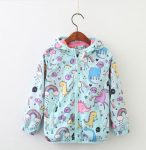 T&uuml;drukute mantel Laste vabaaja jope, laste v&auml;lisriided kapuutsiga multifilmid &Uuml;kssarvik dinosauruste neet Lahe armas 24M sinine