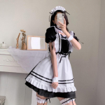 Cosplay Red Wine Sweetheart neiu kleit Armas teenija kleit XXXXXL must valge v&auml;rv