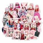 50 tk Anime Darling in the Fanxx kleebised Zero Two 02 autokleebised s&uuml;learvuti pagasi jaoks Mootorratta kohvri rula PVC kleebised