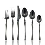 6 tk Retromustad s&ouml;&ouml;giriistad roostevabast terasest s&ouml;&ouml;giriistad lauan&otilde;ud h&otilde;ben&otilde;ude komplektid &otilde;htus&ouml;&ouml;gi nuga kahvli k&uuml;hvel