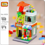 LOZ 1633 City Street lillerooside kauplus Lillepood Arhitektuur Mudel DIY Mini klotsid Tellised Ehitusm&auml;nguasi ilma kastita