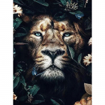5D DIY Teemantmaalikomplekt V&auml;rv Lill Loom Rebane Hunt Kass Tiiger T&auml;is&uuml;mmargune tikandiga mosaiik Ristpistes kodukaunistus Full Round 20x30CM