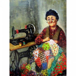 Teemantmaaling Vanaema &otilde;mblusmasin Teemanttikandite m&uuml;&uuml;k T&auml;iskasvanutele m&otilde;eldud portreekividest t&auml;ismosaiik Kodudekoratsioon Full Round 20x30CM