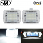 2 tk veavaba 18SMD LED numbrim&auml;rgi lambikomplekt Mercedes-Benz W204 jaoks (5D) W212 W216 W221 auto numbrim&auml;rgi tuled Canbus Auto Lamp
