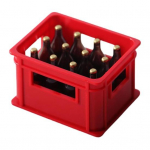 Easy to Carry Resin Ingenious 1:12 Shatterproof Simulation Beer Drink Box Model Miniature punane