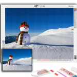 5D Teemantmaal J&otilde;ulupuu J&otilde;uluvana Lumememm DIY Teemanttikand Strass Kodu Kaunistus Full Round 20X30CM