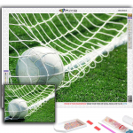 5D DIY Teemanttikandid Jalgpall Sport Teemantmaaling Mosaiik Kodukaunistus Full Round 20X30CM