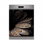 3D Art Black Bloom n&otilde;udepesumasin k&uuml;lmkapp Moon Freeze kleebis Kunst k&uuml;lmiku ukse kate tapeet k&ouml;&ouml;gi seinakleebised 45X82cm 18X32inch