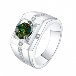 Bague Ringen Real 1 Carat Moissanite S&otilde;rmused Meestele 100% 925 Sterling H&otilde;bedast Pulmapael Luksuslikud Naiste ehted Aksessuaarid Kingitus 10