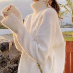 Naiste kampsunid s&uuml;gisel ja talvel avar &otilde;ues kudum mitmek&uuml;lgne soliidne vabaaja pikkade varrukatega sviiter naistele One Size roosa