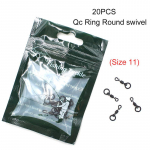 20tk Karpkalap&uuml;&uuml;gi tarvikud P&ouml;&ouml;rlev &uuml;mmargune Kiirvahetusr&otilde;ngas p&ouml;&ouml;rlevad UK suurus 11 Ronnie 360 ​​Chod Carp Fishing Rigs