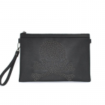 JIETOTYX Skull Rahakott Gooti rahakott K&auml;ev&otilde;ru naastrehviga &otilde;udne Punk Need rahakotid ja k&auml;ekotid Tote K&auml;ekott &Otilde;lg naistele must