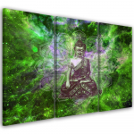 Kolmeosalise pildil&otilde;uendi print Buddha Mandala Nature Green 60x40 roheline