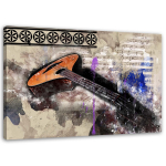 L&otilde;uenditr&uuml;kk Guitar Abstract Vintage 60x40 beež