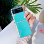 Samsung Galaxy Z Flip 4 &uuml;mbrisele, l&auml;bipaistev kokkuklapitav &uuml;mbris koos laserj&auml;lgimisseadmega Samsung Z Flip 3 5g Zflip4 p&otilde;rutuskindla k&otilde;va tagakaanega Samsung Z Flip 3