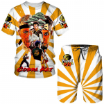 Suvine Cobra Kai 3D-prindiga T-s&auml;rk/l&uuml;hikesed p&uuml;ksid/&uuml;likond Meeste lahe l&uuml;hikeste varrukatega sportlik komplekt vabaaja hip-hopi spordir&otilde;ivad 2-osaline spordidress S
