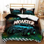 3D koomiksite maastikus&otilde;idukite voodipesukomplekt autoseeria prinditud udusulgede tekk ja padjap&uuml;&uuml;r &uuml;lipeenest kiust kangaga kodukaunistuste kiireks kuivamiseks Baby 100x135cm