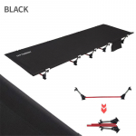 Kokkupandav v&otilde;revoodi v&auml;litingimustes matkamiseks Matkavoodi voodi veekindel Oxfordi riie Black-Fully Folded