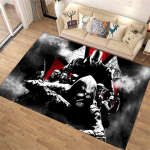 3D-printimine &otilde;udusfilm Resident Evil tegelane must vihmavari, tr&uuml;kitud vaibam&auml;ng Pehme vaip elutuba libisemiskindel matt roomamismatt 60x90cm