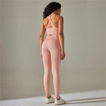 Nessaj &otilde;mblusteta naiste spordidressi joogakomplekt Jooksu treening Spordir&otilde;ivad Fitness rinnahoidja k&otilde;rge v&ouml;&ouml;kohaga s&auml;&auml;rised spordi&uuml;likond S heleroosa v&auml;rv