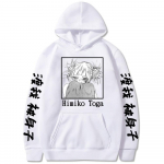 My Hero Academia Streetwear dressipluus Hhimiko Toga Anime kapuuts Suurem&otilde;&otilde;tmeline vabaaja tr&uuml;kiga kapuuts Meeste Naiste Pullover Riided XS valge