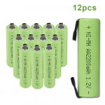 CITYORK AA laetav aku 1,2 V AA NiMH 2200 mAh 2A akud koos keevituslappidega Philipsi elektrilise pardli habemenuga hambaharja jaoks 12 PCS