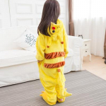 Kigurumi Onesie Laste pidžaamad Lastele Loomad Multikad Tekk Magamisriietus Beebi kost&uuml;&uuml;m Talvine poiss T&uuml;druk Jumspuit 140 kollane