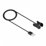 Asendus-USB-laadija Garmin Vivosmart 3 nutika k&auml;ev&otilde;ru laadimiskaabli juhtmeklambri laadija jaoks must