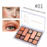 12-v&auml;rviline Facial Comprehensive meigipuudri palett Matt Pearlescent Earth Color Blush kulmupuudri lauv&auml;rvipalett 01# orange pink