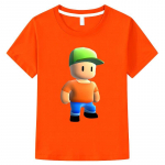 Stumble Guys Laste suvine T-s&auml;rk 100% puuvillane l&uuml;hikeste varrukatega topid &uuml;hes t&uuml;kis t-s&auml;rk lastele poisile 10 aastat y2k t&uuml;drukutele poiste riided Lasteriided 100