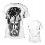 Fashion Jesus 3D prindiga T-s&auml;rk Meestele Street Trend L&uuml;hikeste varrukatega Top Suvine Suurem&otilde;&otilde;tmeline T-s&auml;rk Riided Juhuslik O-kaelusega dressipluus 2XL