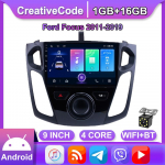 9-tolline Androidi autostereo raadio Ford Focus 3 Mk3 jaoks 2011-2019 auto multimeediumipleier GPS-navigatsioon WIFI 1+16GB