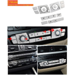 Auto keskjuhtimine CD-paneeli l&uuml;liti nupp Kaitske kaunistust BMW 1 2-seeria F20 F21 F22 F23 2012-2018 kaane kleebis D Model 15 pcs gray