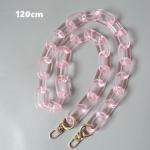 Uus telefonitarvikute eemaldatavad osad kett Matt valge Crossbody Resin luksusrihmaga telefoni&uuml;mbris ketid Candy neoon akr&uuml;&uuml;l &otilde;lakett 120CM roosa