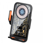 Fonken auto juhtmevaba laadija auto autosse kinnitatav telefonihoidja alus iPhone'i jaoks Samsung 15 W Qi kiirlaadimisjaam must