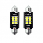 2 tk 12V C5W 31mm 36mm 39mm 41mm 3030 6 SMD Car Festoon Lights Auto interj&ouml;&ouml;ri kuppellamp lugemispirn valge 39mm valge