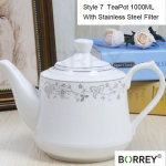 BORREYKeraamiline filtriga teekann Euroopa stiilis k&uuml;lm veekeetja kohvikann Kodukaunistuse kunstiteosed keraamilised n&otilde;ud S&uuml;nnip&auml;eva pulmakingitus Style7 1Pcs