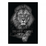 Loomade motivatsioon Mustvalge l&otilde;uendikunst plakatid ja v&auml;ljatr&uuml;kid Aafrika l&otilde;vikuningate maalid seinale Kunst Kaasaegne elutoa pildid Kodukaunistus 20x30cm no frame