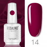 ROSALIND 15ml Soak Off UV geellakk, poolp&uuml;siv erksav&auml;rviline geel-k&uuml;&uuml;nelakk h&uuml;briidlakk k&uuml;&uuml;nelakk geel k&uuml;&uuml;nte kujundamiseks