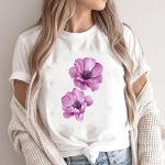 (Aasia suurus)T-riided vabaaja lilledega Armas armas trendi liblikas moeprint Naiste vabaaja naiste top graafiline t-s&auml;rk l&uuml;hikeste varrukatega T-s&auml;rk S