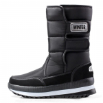 Moodsad talvised lumesaapad paksendatud soojad saapad naiste puuvillased kingad keskmise toruga vaba aeg veekindel ja libisemisvastane 39 must