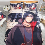 Multifilm Naruto Sasuke Kakashi anime &uuml;li&otilde;pilaste &uuml;hiselamu &uuml;he voodilina tekikate kolmeosaline komplekt kaheinimese voodipesu neljaosaline komplekt EU single(135x200cm)